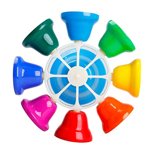 BESTonZON Rotierende Glocke Musikspielzeug Für Kleinkinder Handglocken Kindermusikinstrumente Lernspielzeug Für Kleinkinder Kinderhandglocken Spielzeug Für Kinder Achtfarbiges von BESTonZON