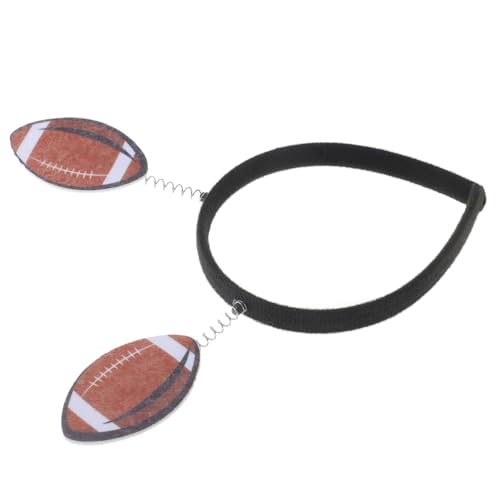 BESTonZON Rugby-Stirnband Fußball-Stirnband Rugby Kopfband fußball haarband Rugby-Themen Haarband Stirnbänder für Sportfans Fußball-Headbopper Cosplay-Stirnband süße Stirnbänder Filz Brown von BESTonZON