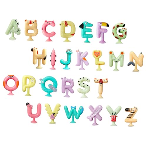 BESTonZON Saugnapf Buchstaben Niedliche Tiere Alphabet Für Badespaß Und Lernspielzeug Zur Der Sprachentwicklung Und Alphabetisierung von BESTonZON