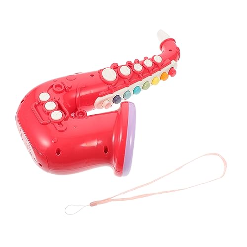 BESTonZON Saxophon Spielen kann kinderinstrumente Kinder musikinstrumente Spielzeug für Kinder Musikalisches Saxophon-Spielzeug pädagogisches Spielzeug Kindersimulation Musikinstrument rot von BESTonZON