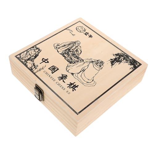 BESTonZON Schach-aufbewahrungsbox Chinesische Brettspiele Aufbewahrung Von Brettspieltaschen Chinesisches Dame Brettspiel Chinesische Dame Aufbewahrungsboxen Für Brettspiele Hölzern von BESTonZON