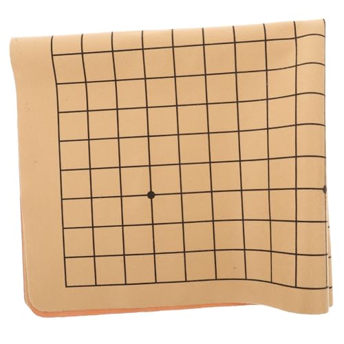 BESTonZON Schachbrett Xiangqi Schachmatte Reise Schachbrettmatte Marmor Schachbrett Schachspiel Requisite Chinesisches Schach Pad Faltbares Spielbrett Pu Schachbrett Hellbraunes von BESTonZON