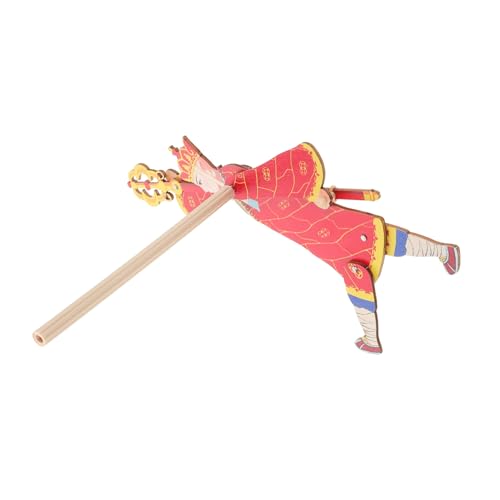 BESTonZON Schattenspielspielzeug Traditionelle Schattenfiguren Schattenpuppenspiel Bausatz Selber Machen Puppentheater Für Kinder Märchenhafte Schattenpuppe Handpuppen Für Kinder Rot Hölzern von BESTonZON