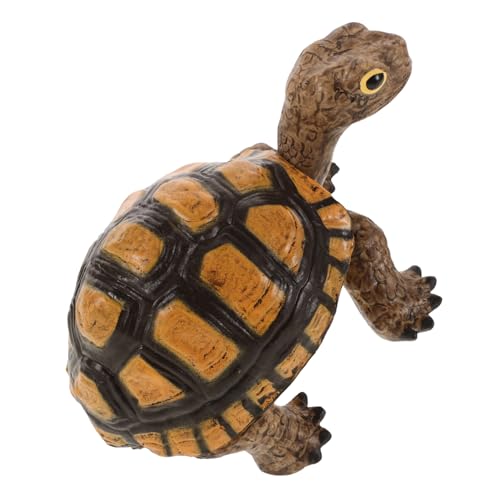 BESTonZON Schildkröten-Modell Wildtierfigur Schildkrötenbabyfigur Schildkröten-tierskulptur Realistische Schildkrötenfigur Schildkrötenfigurenmodell Aquarium-schildkröten-Ornament Yellow PVC von BESTonZON