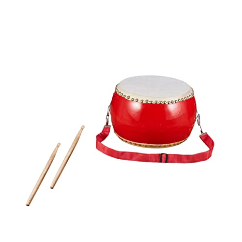 BESTonZON Schlaginstrument Aus Kuhhaut 20cm Trommel Für Mit Sticks Und Schultergurt Musikinstrument Für Kleine Musiker von BESTonZON