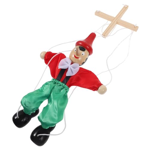 BESTonZON Marionetten Puppen Schnur Marionette Stellen Sie Sich Vor, Sie Spielen Puppen Zum Ziehen Von Schnüren Für Fadenpuppen Lustige Puppenaugen Holz Puppenspiel Den Kind Marionette Für Kinder von BESTonZON