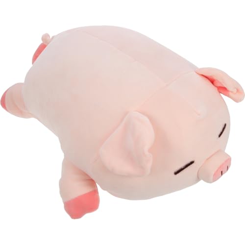 BESTonZON Schweinchen Puppe Gefüllte Schweinepuppe Ausgestopftes Bequeme Schweinepuppe Schlafsofa Kissen Dekoratives Gefülltes Spielzeugschwein Plüsch Rosa von BESTonZON