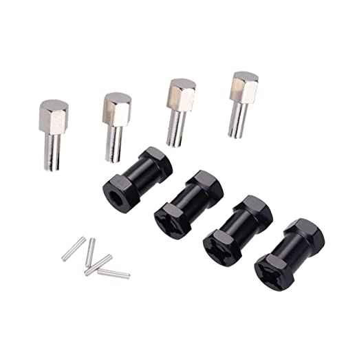 BESTonZON Sechskantadapter für RC-Car geländewagen Auto-Sechskant-Nabenadapter Zubehör für RC-Autos rc Auto Rad hex Radnabenstift Autoteile rc Auto Rad Teile Nabenadapter für RC-Car Black von BESTonZON