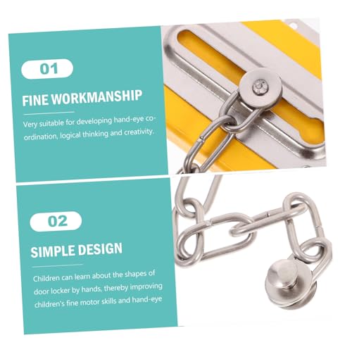 BESTonZON Sensorisches Holzspielzeug Türschloss Busy Board für Interaktives Lernspielzeug Hand Auge Koordination und Kreativität Sicheres Montessori Motorikbrett für Jungen und Mädchen BESTonZON Sensorisches Holzspielzeug Türschloss Busy Board für Interaktives Lernspielzeug Hand Auge Koordination und Kreativität Sicheres Montessori Motorikbrett für Jungen und Mädchen von BESTonZON