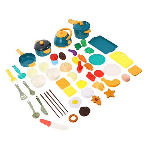 BESTonZON Set Spielhaus Elektrische Spülmaschine Pfannen Kochgeschirr Mini Küche Spielküche Kit Küche Mini Auto Mädchen Kochen Simulation Küche Kunststoff Blau von BESTonZON