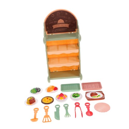 BESTonZON Simulation Lebensmittelspielzeug Kuchen-Brot-dessertmodell Küchenschränke Für Puppenstuben Miniatur-essensstand Mini-backschrank Miniatur-schrankmodell Mini-schrankmodell Plastik von BESTonZON