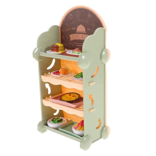 BESTonZON Simulation Lebensmittelspielzeug Küchenschränke für Puppenstuben Puppenhausdekoration Puppenhaus Zubehör Puppenhaus Küche Supermarkt-Spielset für Kinder Kuchen-Brot-Dessertmodell von BESTonZON