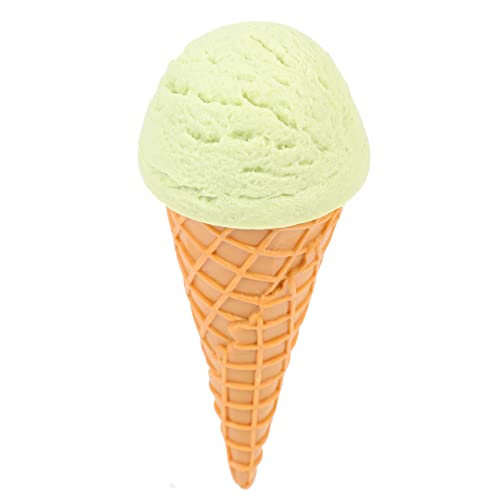 BESTonZON Simulations-EIS künstliche Eiswaffel EIS-Foto-Requisite gefälschte Eistüten Essen hühner Spielzeug Schaufensterdekoration EIS Spielzeug Eiscreme-Gastgeschenke PVC Green von BESTonZON