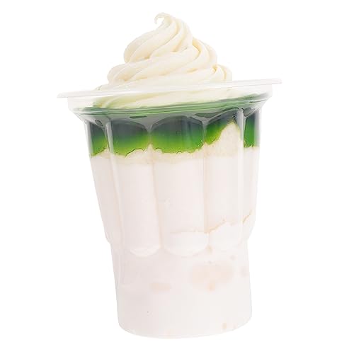 BESTonZON Simulations-EIS realistisches Eisdessert simulierte Desserts Obstdekor Faux-Dessert gefälschte Eiswaffel spielsachen Spielzeug Toy simuliertes Eiscrememodell Partyzubehör PU Green von BESTonZON