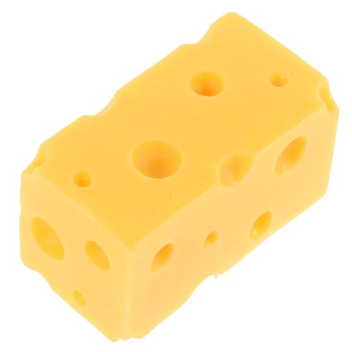 BESTonZON Simulationskäsemodell Zubehör Für Wurstplatten Dekoratives Käsemodell Dekorativer Käse Lebensmitteldekor Mini-käse Schäumt Käse Auf Miniatur-Essen Käse Dekorieren Harz Yellow von BESTonZON