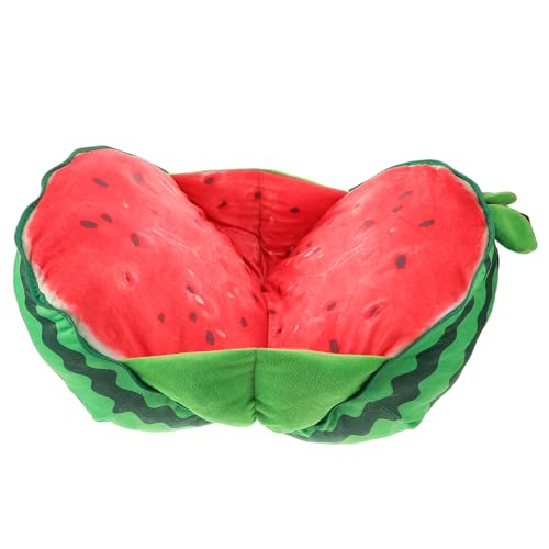 BESTonZON Simuliertes Fruchtkissen Plüsch Wassermelonenspielzeug Stofftier Plüsch-obstspielzeug Kissen Aus Künstlichen Früchten Gefüllte Plüsch-Wassermelone Gefülltes Plüschkissen Baumwolle von BESTonZON