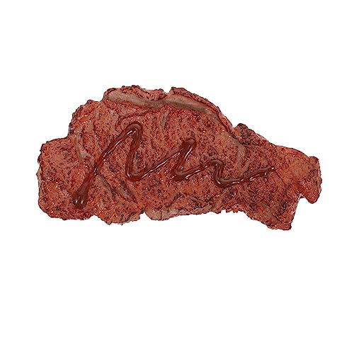 BESTonZON Simuliertes Steak Food-Model-Fotografie lebensechte Steakstütze Plüsch Modell mutfak aksesuarları küche armaturen Steak- simuliertes Essensspielzeug Plastik Brown von BESTonZON