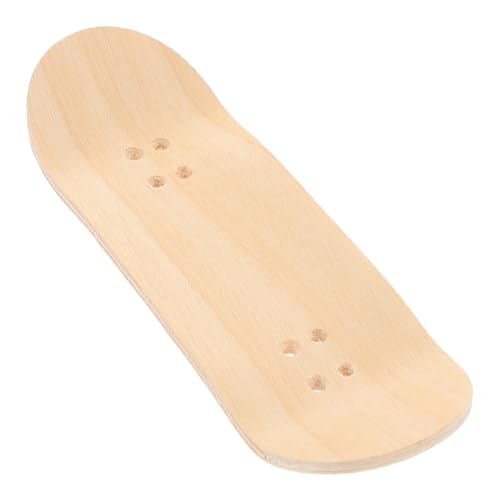 BESTonZON Skateboard-zubehör Mini-griffbretter Double-Tail-Finger-Skateboard Sammlergriffbretter DIY Finger-Skateboard-Deck Blanko-Finger-Skateboard-Deck Mini-fingerspielzeug Holz Beige von BESTonZON