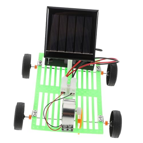 BESTonZON Solar-Spielzeugauto Solarauto Mini-Solargenerator Mini-Solarpanel Modellbausatz für Solarfahrzeuge Solargeräte puppenwagen Gadget zusammenbauen Lehrstütze Metall von BESTonZON