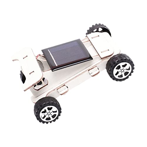 BESTonZON Solarauto Modell bastelset selber Machen Wissenschaftliches Autospielzeug Kinder experimente Experiment Kinder kinderspielzeug selber Machen Lernspielset für Kinder hölzern Beige von BESTonZON