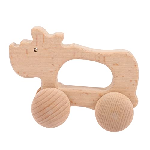 BESTonZON Spielzeug Autospielzeug für Babys Tiere Spielzeug Kinderwagen Teething Toys holzspielzeug Autospielzeug für Kleinkinder Holzspielzeug für Kleinkinder hölzern von BESTonZON