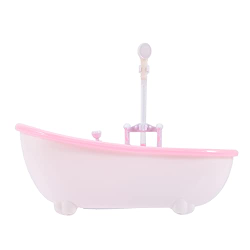 BESTonZON Spielzeug Für Sprühwannen Mini-puppenbadewanne Babypuppenbad Puppe Badezimmer Zeug Puppe Duschspielzeug Badewanne Trinken Puppenmöbel Rosa EIN Bad Nehmen Kleinkind Vorgeben Plastik von BESTonZON