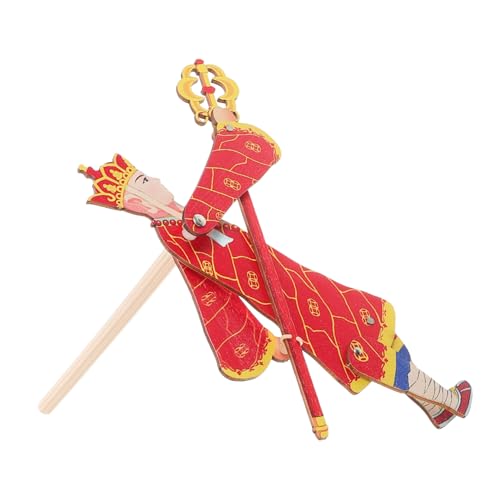 BESTonZON Spielzeug Handpuppen Puppentheater Für Chinesisches Traditionelles Puppenspiel Märchen Schattenpuppe Traditionelle Schattenpuppe DIY Schattenpuppenspiel Set Aus Holz Rot von BESTonZON