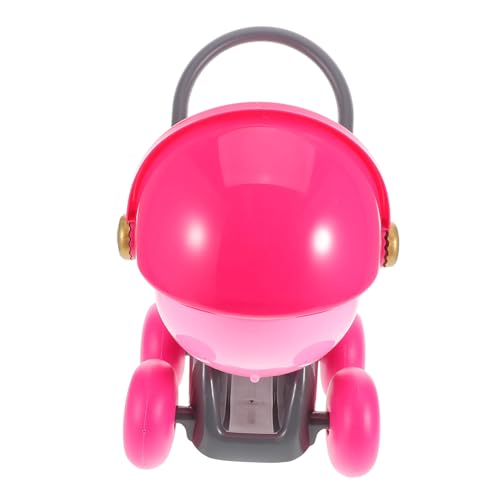 BESTonZON Spielzeugkinderwagen Für Puppenwagen Aus Kunststoff Puppenwagen Modell Simulierter Puppenwagen Mini-hauskinderwagen Puppe Süßer Kinderwagen Puppenwagen Plastik Rosa von BESTonZON