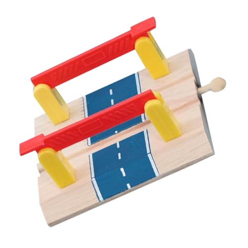 BESTonZON Spielzeugmodell Aus Holz Für Spiele Lustiger Zug Straßenblock Geländer Barriere Modell Zum Spielen Dekorativer Zug Straßenblock Gleise Geländer Barriere Barrikade von BESTonZON