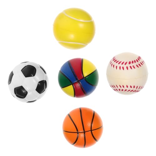 BESTonZON Stressabbau Kinder Knautschball Kinder Sportbälle Dekorative Kinderspielzeuge Aus Pu Soft Bälle Basketball Fußball Baseball Und Tennis Design Für Stressabbau Und Spielspaß Für von BESTonZON