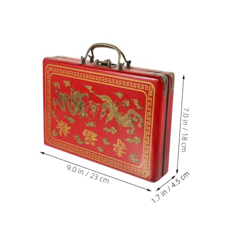 BESTonZON Stabile Mahjong Aufbewahrungsbox aus Naturholz und PU Großer Stauraum mit Robustem Tragegriff und Sicherem Schnappverschluss für Reise Outdoor und Zuhause Praktischer Mahjong BESTonZON Stabile Mahjong Aufbewahrungsbox aus Naturholz und PU Großer Stauraum mit Robustem Tragegriff und Sicherem Schnappverschluss für Reise Outdoor und Zuhause Praktischer Mahjong von BESTonZON