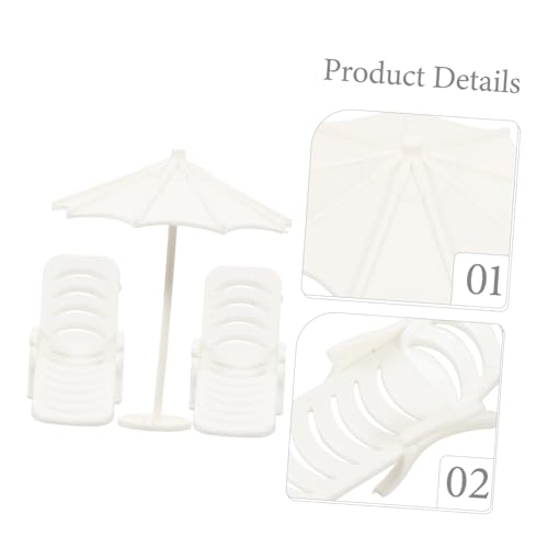 BESTonZON Stabiles DIY Mikro Landschaft Zubehör Detailgetreuer Mini Liegestuhl mit Mini Sonnenschirm Wetterfest und Formbeständig für Basteln und Dekoration BESTonZON Stabiles DIY Mikro Landschaft Zubehör Detailgetreuer Mini Liegestuhl mit Mini Sonnenschirm Wetterfest und Formbeständig für Basteln und Dekoration von BESTonZON