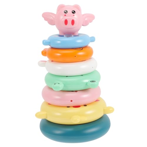 BESTonZON Stapelspielzeug für Kleinkinder Bunte Lagige Regenbogenringe Pädagogisches Lernspielzeug Motorik Farberkennung und Kreativität für Ab Jahr BESTonZON Stapelspielzeug für Kleinkinder Bunte Lagige Regenbogenringe Pädagogisches Lernspielzeug Motorik Farberkennung und Kreativität für Ab Jahr von BESTonZON