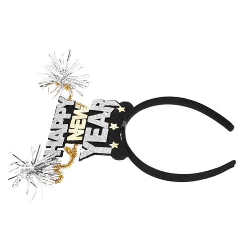 BESTonZON Stirnband Neujahr Haarspange Neujahrsparty Kopfbedeckung Frohes Neues Jahr Kopfschmuck Frohes Neues Jahr Partybedarf Neujahrshaarschmuck Neujahrshaarnadel Neujahrsaccessoires von BESTonZON