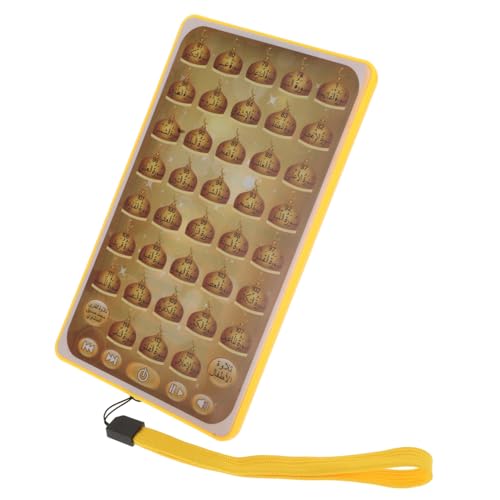 BESTonZON Tablet Zur Früherziehung Von Babys Arabisch-lernmaschine Arbeitsbuch Zum Arabischen Schreiben Rätsel des Arabischen Alphabets Interaktives Kinderspielzeug Golden Plastik von BESTonZON