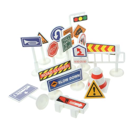 BESTonZON Teiliges Mini Verkehrsschilder aus Robustem Kunststoff Pädagogisches Lernspielzeug für Kleinkinder Realistische Straßen und Absperrmodelle zur Verkehrssicherheit für Kindergarten BESTonZON Teiliges Mini Verkehrsschilder aus Robustem Kunststoff Pädagogisches Lernspielzeug für Kleinkinder Realistische Straßen und Absperrmodelle zur Verkehrssicherheit für Kindergarten von BESTonZON