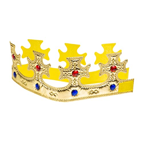 BESTonZON Tiara Jungen Krone Halloweenkostüm Kostüm für Dekorative Halloween-Kronen stutzenhalter kopfschmuck kleider halloween deko Kleidungsdekor Königskrone für Stoff Golden von BESTonZON