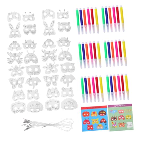 BESTonZON Tiermasken zum Bemalen Papiermasken DIY Bastelset mit Farben für Halloween Kostüm Geburtstag Party Basteln Malspaß und Kreatives Gestalten BESTonZON Tiermasken zum Bemalen Papiermasken DIY Bastelset mit Farben für Halloween Kostüm Geburtstag Party Basteln Malspaß und Kreatives Gestalten von BESTonZON
