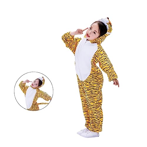 BESTonZON Tiger Kostüm Für Tierkostüm Zum Verkleiden Rollenspiel Und Fasching Cosplay Outfit Für Größe M Perfekt Für Tierpartys Und Aufführungen von BESTonZON