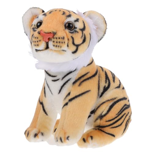 BESTonZON Tiger Plüschtier Frosch Hamsterspielzeug Tiger Lebewesen Babyspielzeug plüsch Tiger Kuscheltiger Tiger Stofftier Plüschtierverzierung Tigerpuppe PP Baumwolle von BESTonZON