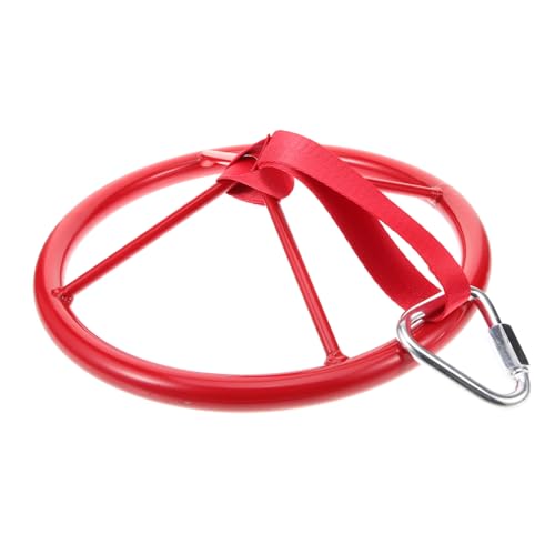 BESTonZON Training Ninja Wheel Übung Hängering Kinder Trainingsring Hängender Trainingsgriff Trainingsrad Für Kinder Training Hängering Kinder Training Turnringe Eisen Rot von BESTonZON