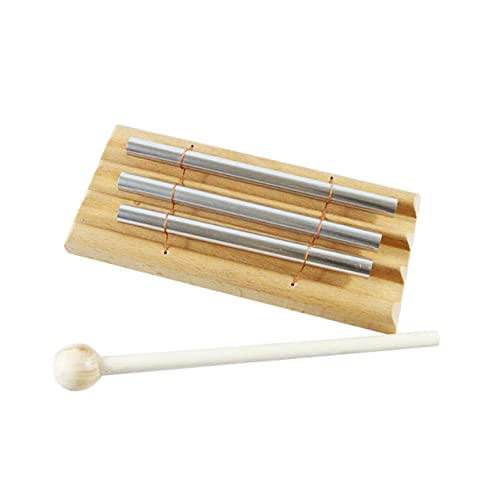 BESTonZON Trio Chime Xylophon Für Musikalisches Holzspielzeug Mit 2 Ton Metallröhren Percussion Instrument Für Kleinkinder Und Vorschulkinder Ideal Für Kreativität Und Motorische von BESTonZON