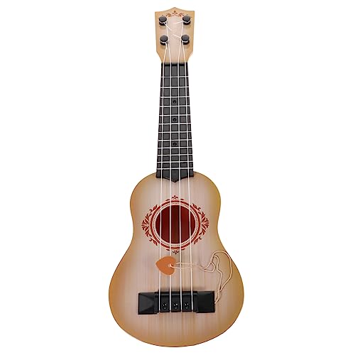 BESTonZON Ukulele Spielzeug Musikinstrument für Kinder frühpädagogische Instrumente kinderinstrumente musikinstrumente für Kinder Kindergitarre für Mädchen Kleinkindspielzeug Plastik Khaki von BESTonZON