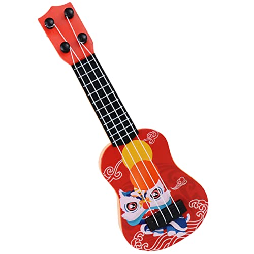 BESTonZON Ukulele kindergitarre Gitarre Hausdekoration Mini Gitarre Desktop- Gitarrendekor für Spielzeuggitarrenmodell lustiges Gitarrenmodell Abs rot von BESTonZON