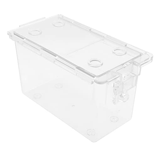 BESTonZON Verschlussbox Abfallkartenbox Poker Leerer Halter Kartenorganisatoren Spieldeckkoffer Spielkartenetui Großer Handelskoffer Business-Trading-Fall Spielaufbewahrung Acryl Transparent von BESTonZON