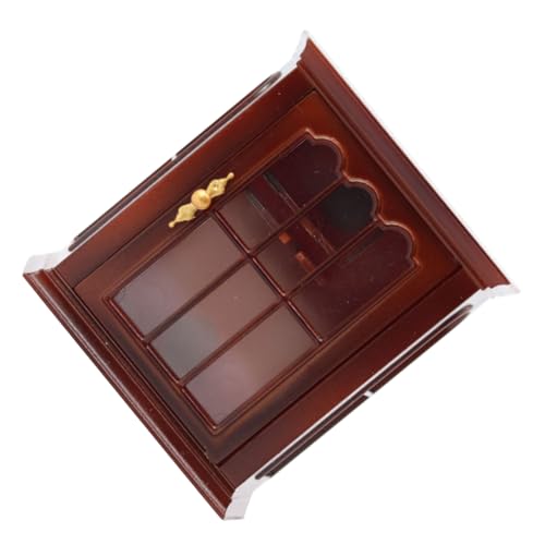 BESTonZON Vintage Miniatur Wandschrank Mini Wandschrank Modell Puppenhaus Wandschrank Realistischer Mini Wandschrank Puppenhaus Minischrank Vintage Mini Wandschrank Mini Schrank von BESTonZON