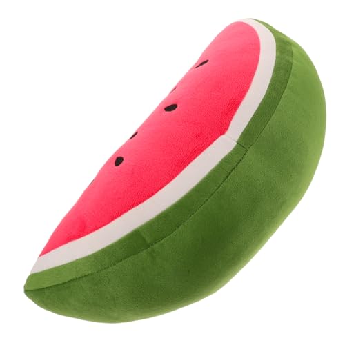 BESTonZON Wassermelonenkissen Lustiges Wurfkissen Sommerkissen Wassermelonenpuppe Kinderkissen Ästhetische Kissen Pelzige Kissen Kuscheltier Wassermelone Wassermelonen-gastgeschenke Plüsch von BESTonZON