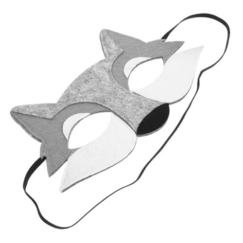 BESTonZON Wolfskopfmaske Halloween-Masken für Erwachsene Cosplay Kindermaske Maskerade Tiermaske Bemalbare Tiermaske Maskenball Kostümzubehör lustige Maske Foto-Requisite gefühlt Grey von BESTonZON