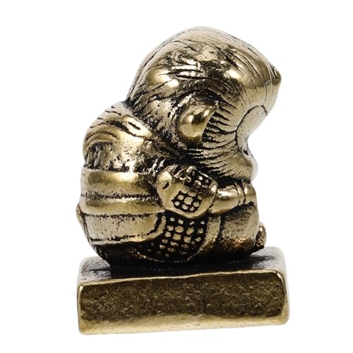 BESTonZON Messing Kunstwerk Schrank Messing Statue Schreibtisch Ornament Büro Stempel von BESTonZON