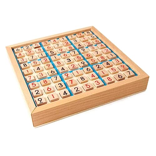 BESTonZON Zahlen Schachbrett Brettspiel Spielen Puzzlespiele Für Kinder Tischpuzzle Für Kinder Trainingsboard Für Logisches Denken Brettspiel Für Kinder Blue Hölzern von BESTonZON